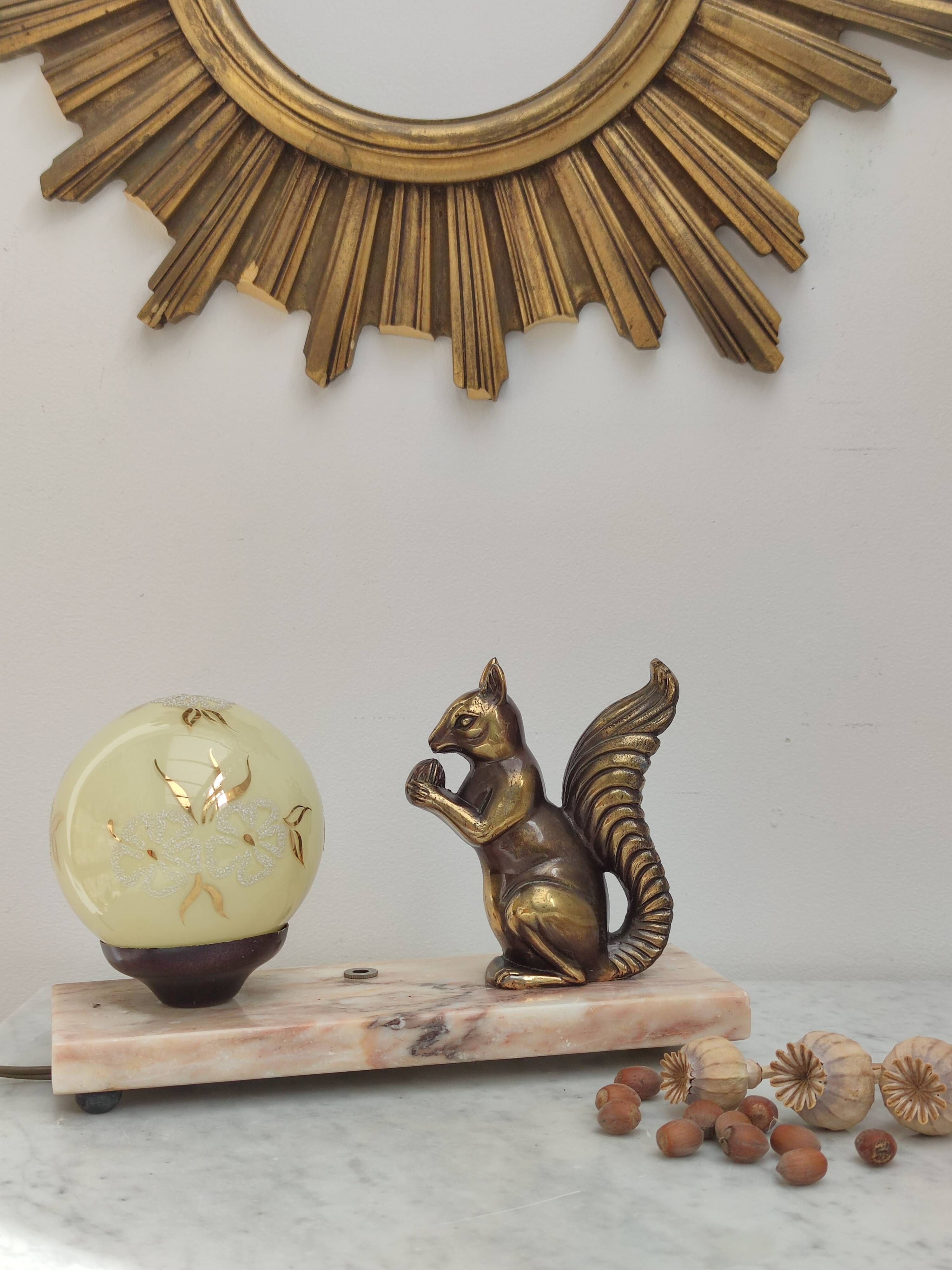 Art Deco Squirrel Night Light