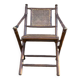 Teak and cane folding chair from the 1900s