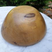 Salad bowl made of solid olive wood