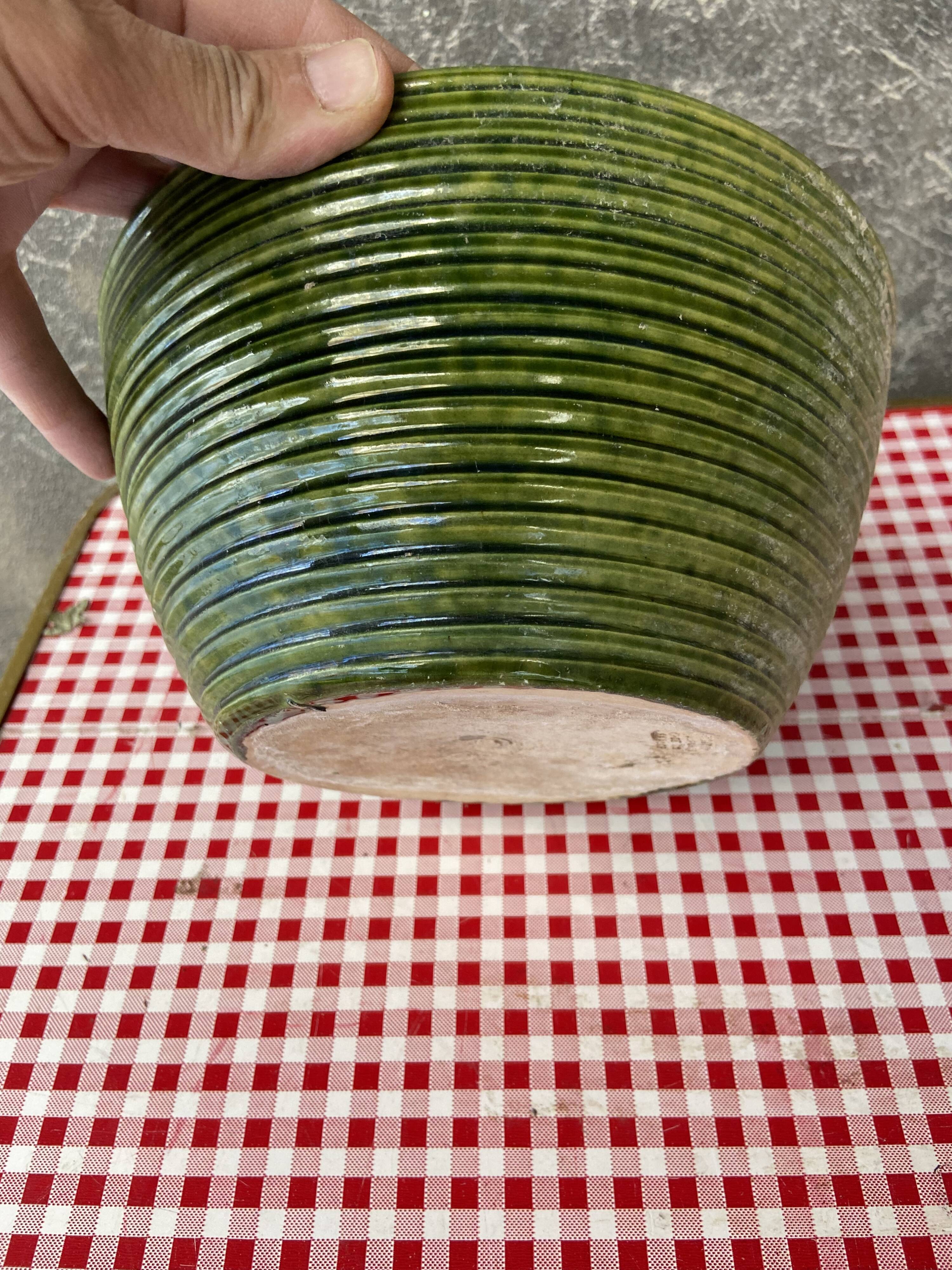 Old glazed pot cover