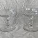Pair of old crystal champagne glasses