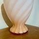 Large vintage Italian swirly pink Murano glass vase from the 70s