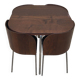Ikea table late 20th century fusion model in dark wood and chrome legs