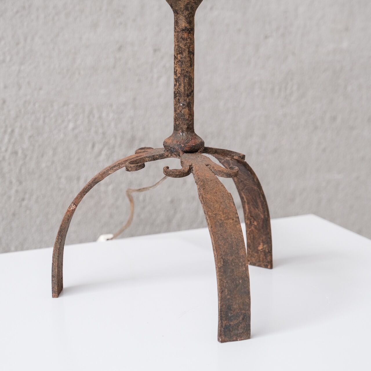 Pair of Spanish Metal Mid-Century Table Lamps