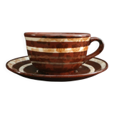 English earthenware cup in "Mary" style, Sarreguemines.