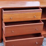 Vintage 1960s mahogany dressing table chest of drawers