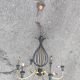 Lustre italien cage file d'acier et laiton sputnik vintage