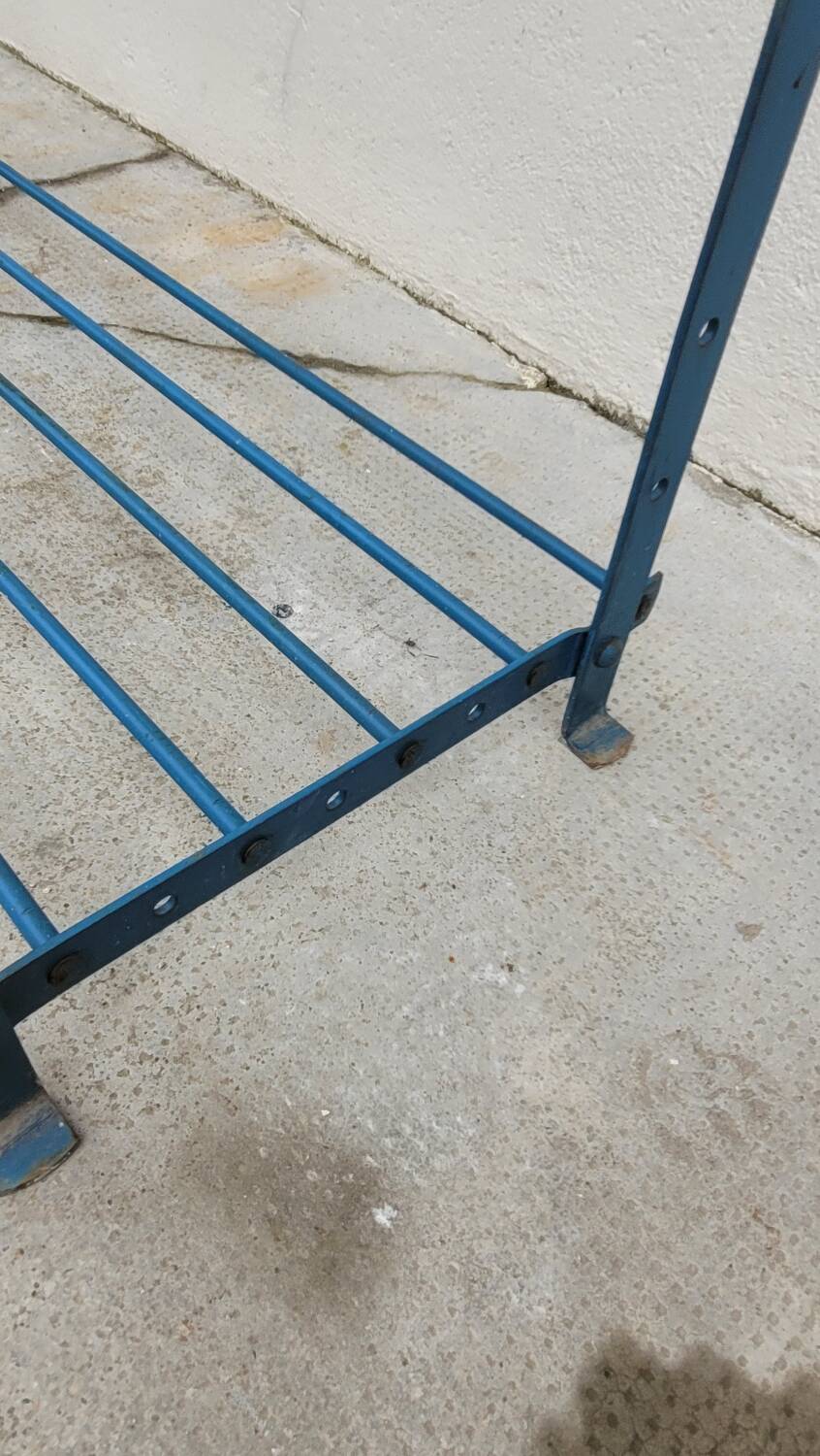 Set of 3 Rigidex iron storage locker shelves 1950s