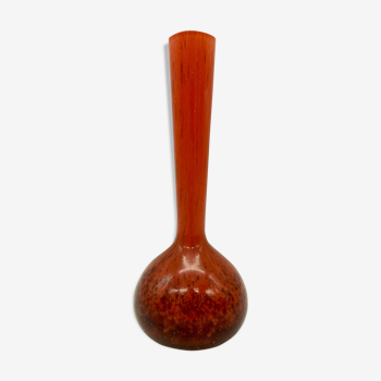 Vase soliflore rouge bordeaux vintage années 70