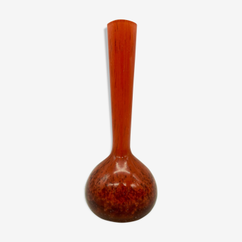 Vintage burgundy red soliflore vase in the 70