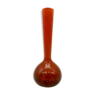 Vase soliflore rouge bordeaux vintage années 70