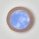 Ancien miroir rond en osier tressé – 40 cm - années 70
