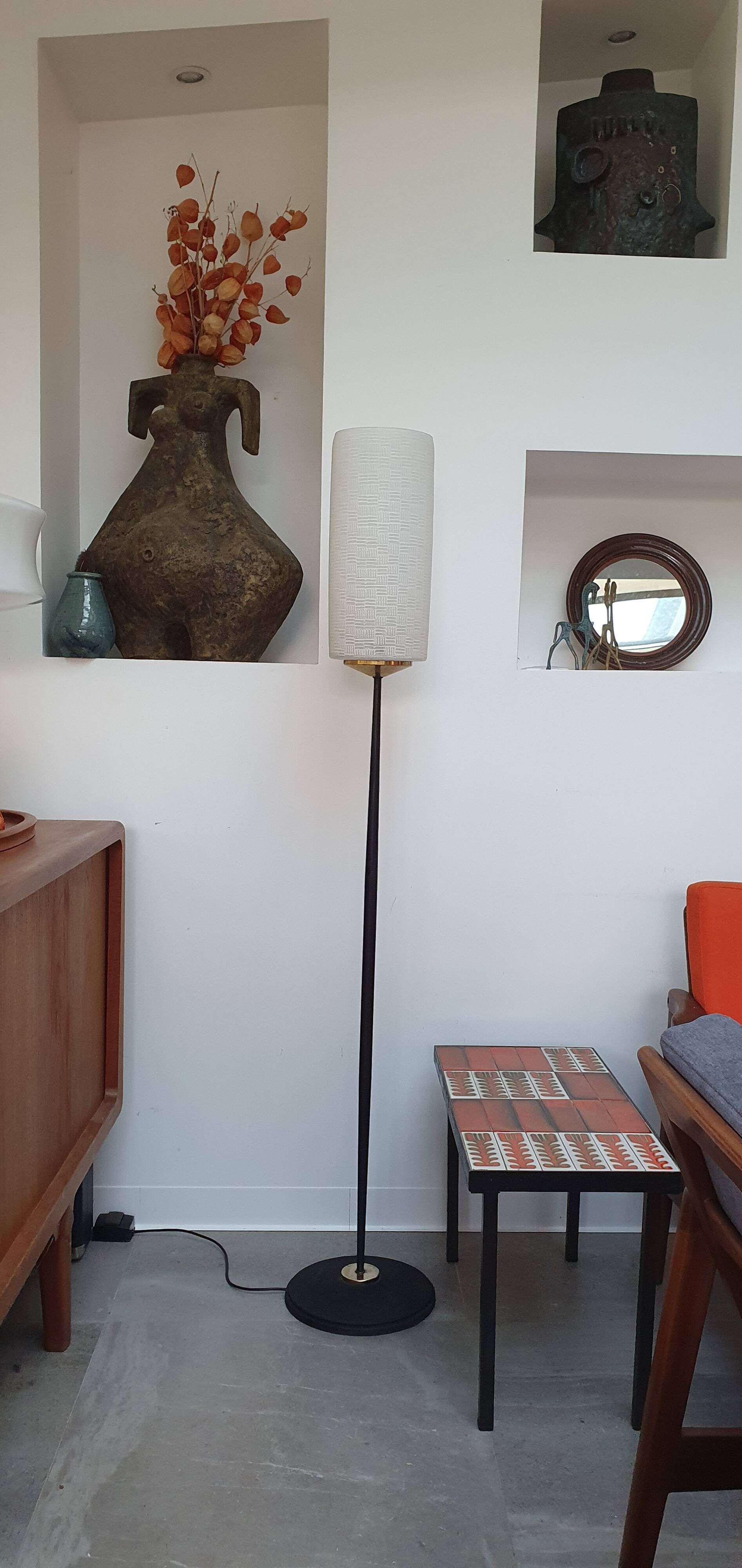 Arlus opaline floor lamp 50s