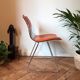 70s chrome metal and skai chair