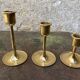 Set of 6 vintage brass candle holders
