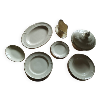 Antique gien table service – niderviller model – exceptional set