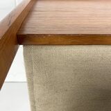 Danish teak side table with magazine rack, 1960s