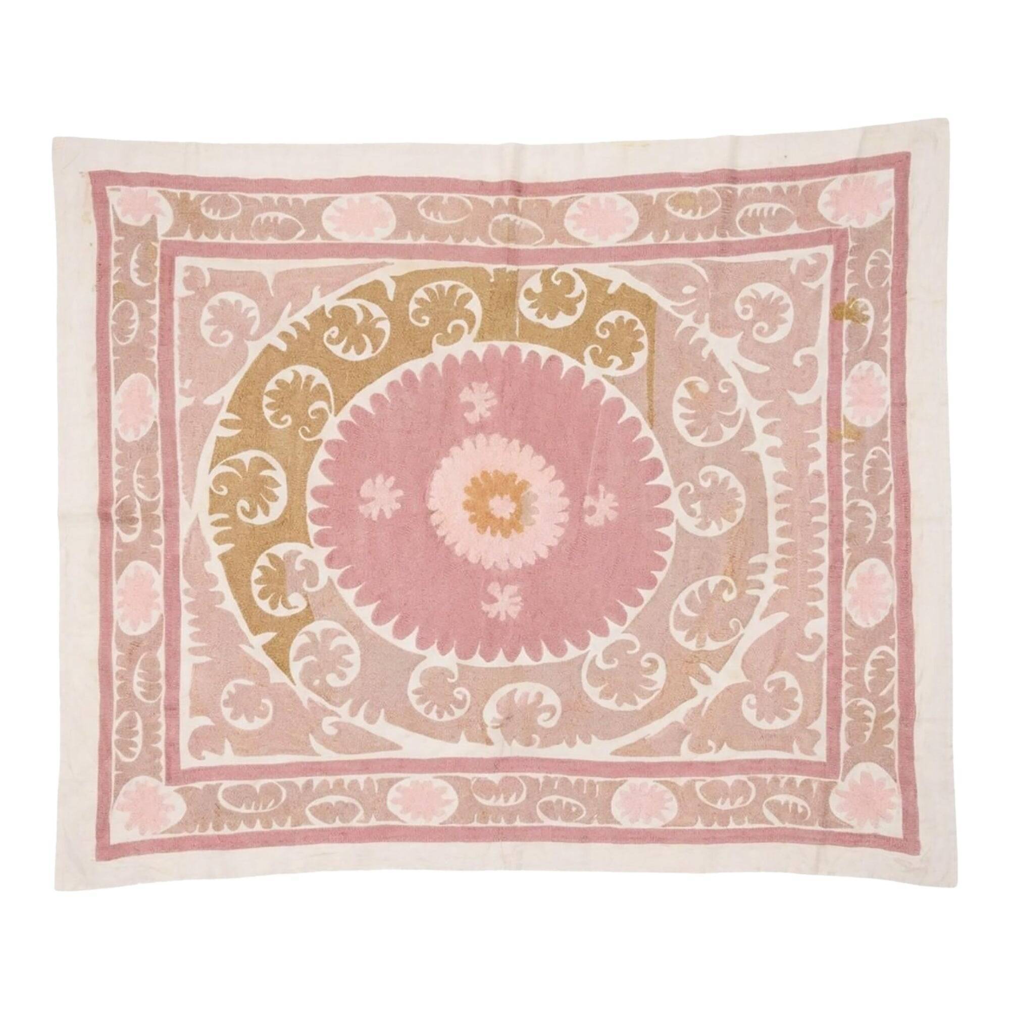 Vintage hand-embroidered tablecloth 141x168 cm