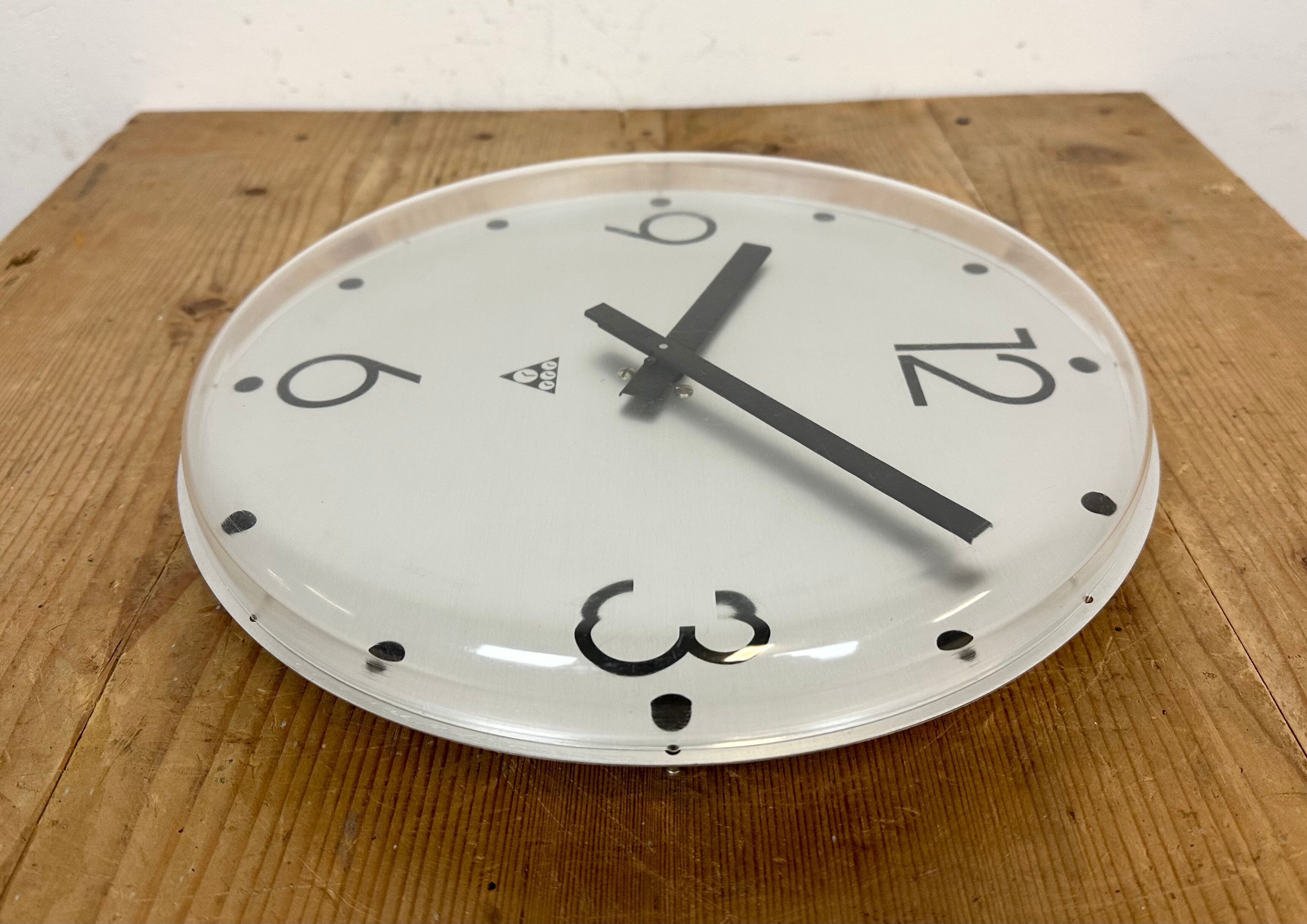 Vintage Office Wall Clock from Pragotron, 1980s