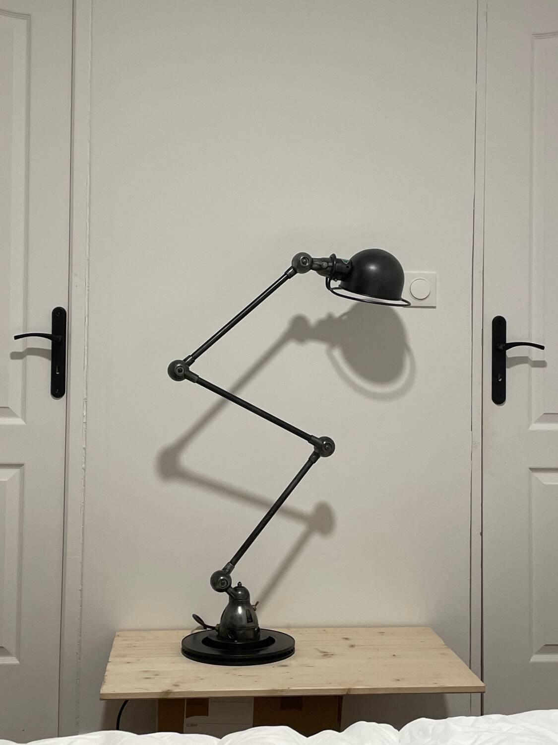 Jielde lamp with graphite patina