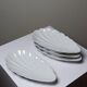 4 white porcelain Limoges shell rococo vintage dishes