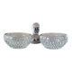 Thick glass salt and pepper shakers