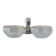 Thick glass salt and pepper shakers