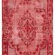 Hand-knotted contemporary oriental 1980s 202 cm x 309 cm red carpet