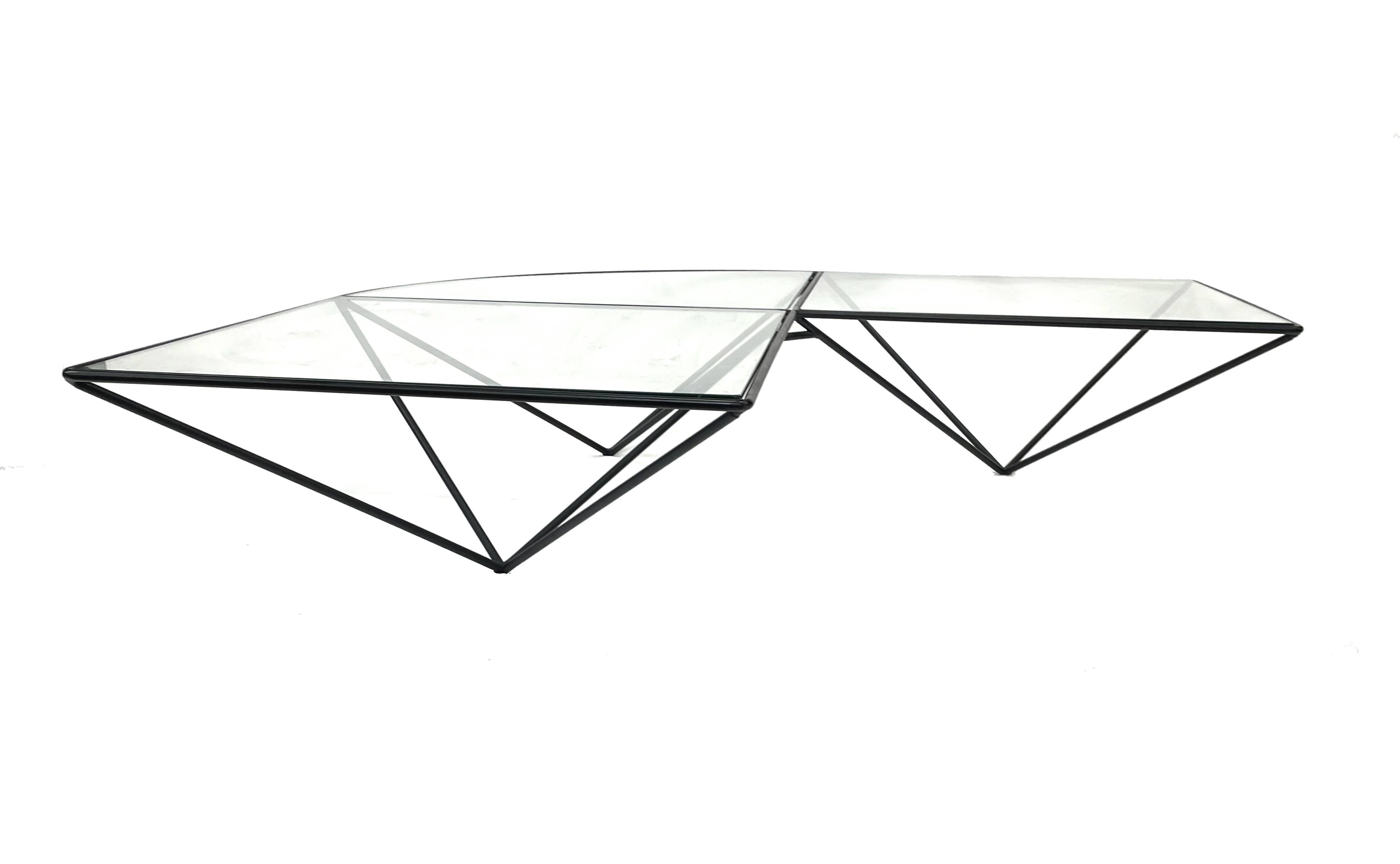Vintage 80s steel wire coffee table eclectic design