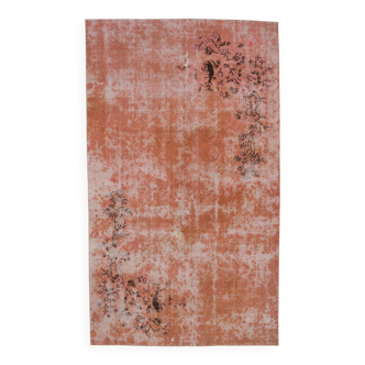 Salmon & Peach Turkish Vintage Rug, 167x286Cm