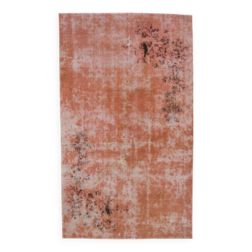 Salmon & Peach Turkish Vintage Rug, 167x286Cm