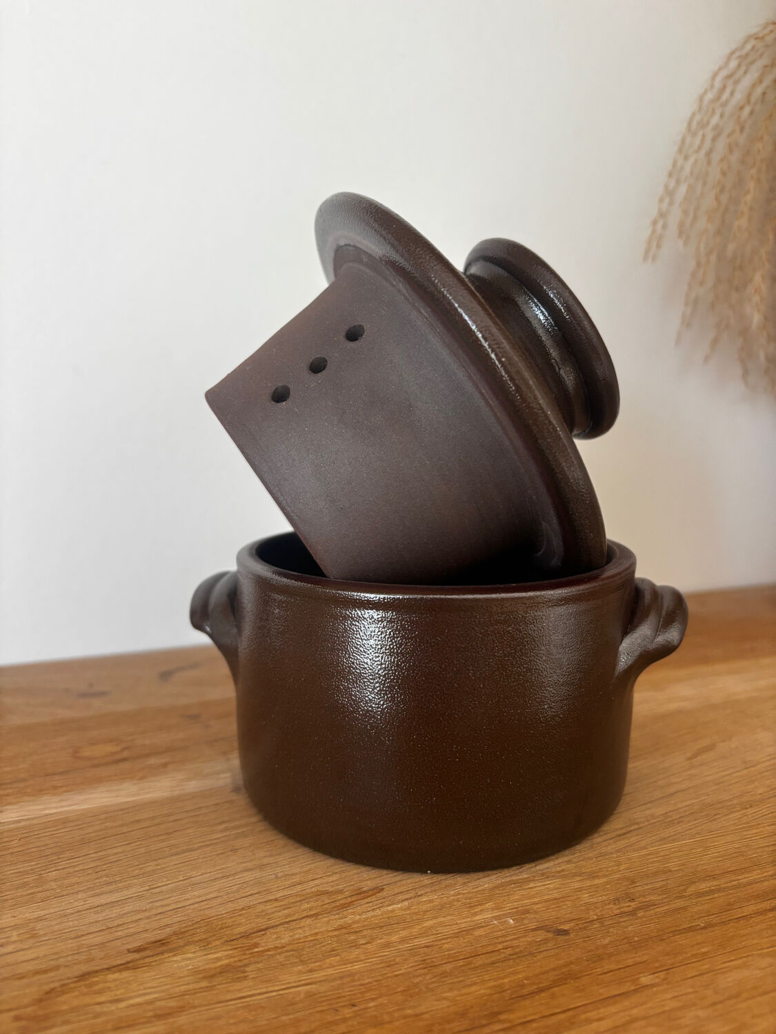 Water butter dish glazed stoneware