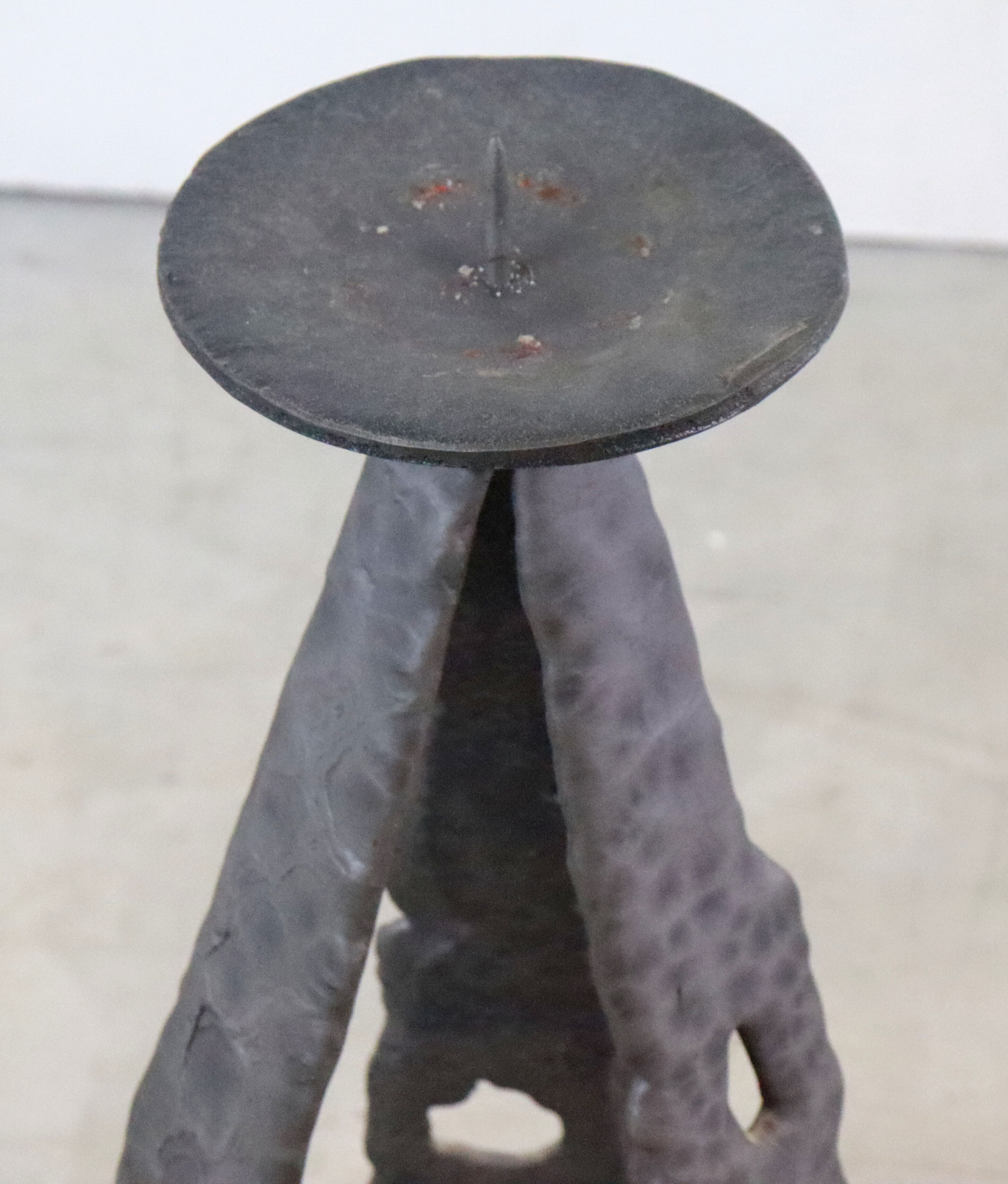 Vintage brutalist floor candlestick