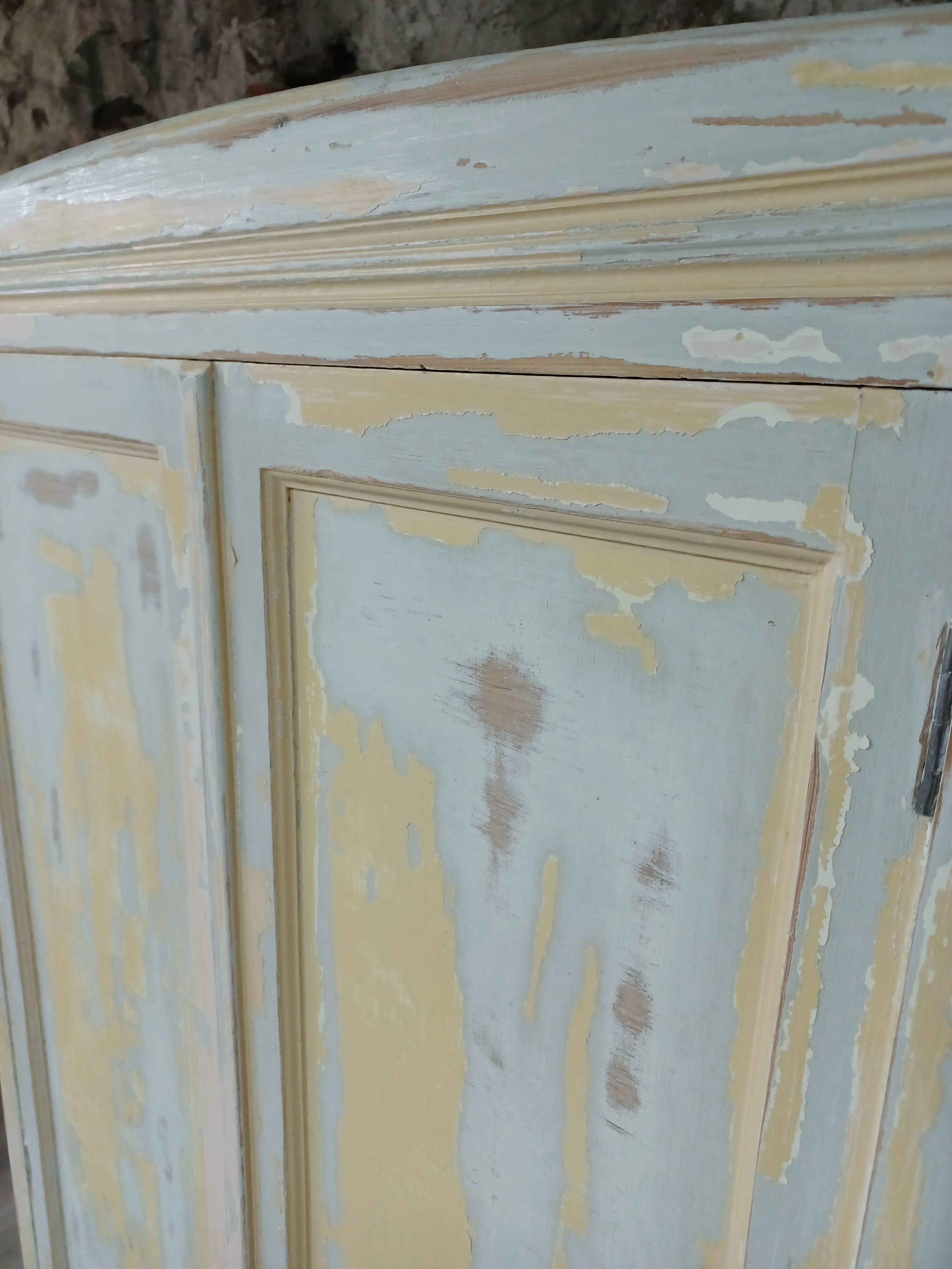 Old patinated Parisian wardrobe