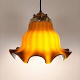 Brown glass pendant lamp, 1970s