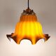 Brown glass pendant lamp, 1970s