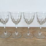 4 "diamond" foot glasses