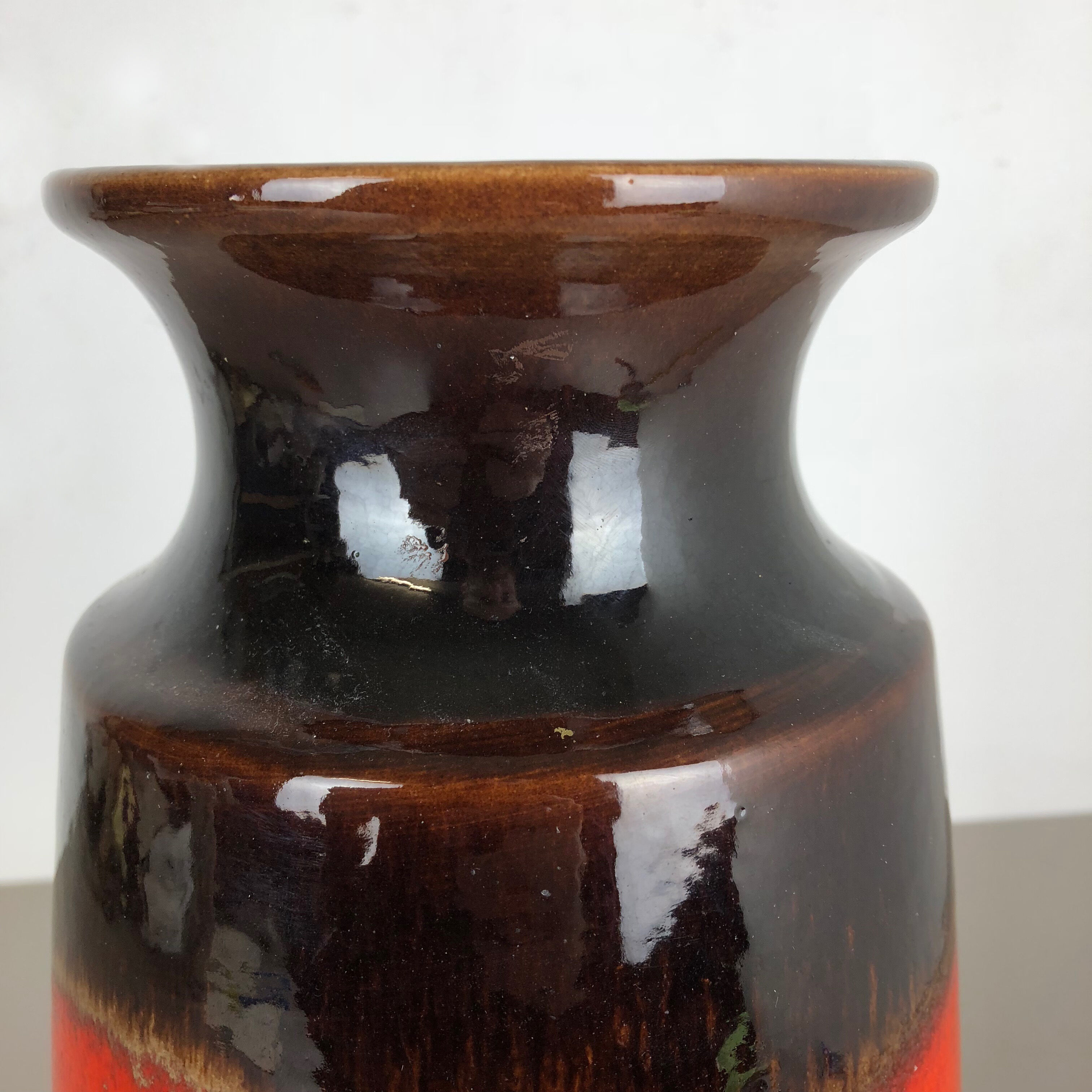 Fat lava multi-color 239-41 vase made by Scheurich, 1970s