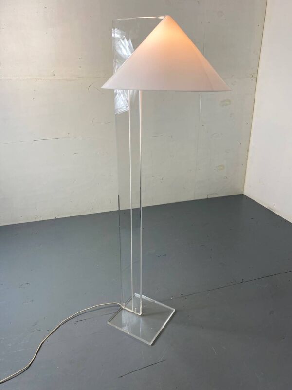 Lampadaire space age en verre acrylique par harco loor, 1980s