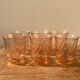 6 vintage water glasses