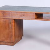 Restored ArtDeco Cherrytree Writing Desk, J. Halabala, UP Zavody, Czechia, 1930s