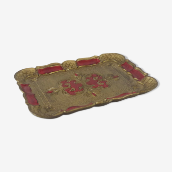 Tray florentine gold and red