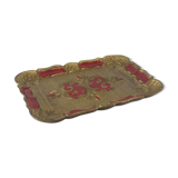 Tray florentine gold and red