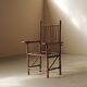 Brutalist armchair made of hazel branches, circa 1970.