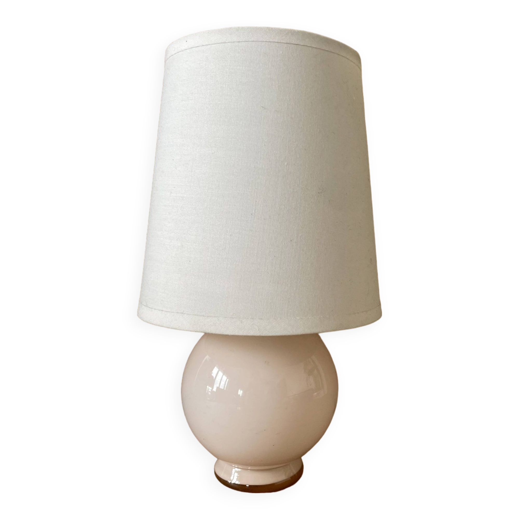 Small old glass table lamp