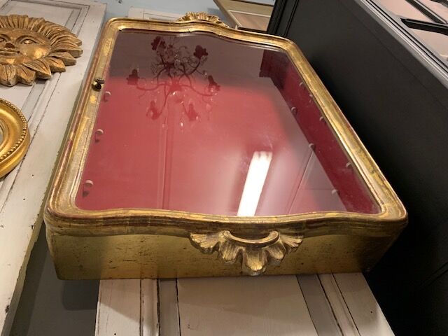 Golden wood display case