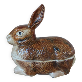 Old rabbit pie dish, ceramic terrine