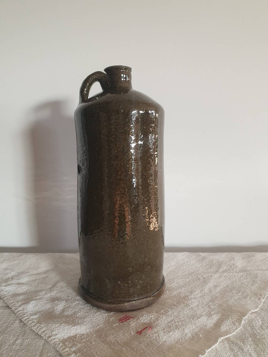 Dark green terracota Stoneware bottle