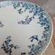 Antique compote dish in ironstone HBCM Choisy-le-Roi Louis XVI model with bird decoration.