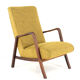 Knicos armchair in teak with yellow upholstery - very rare dutch design